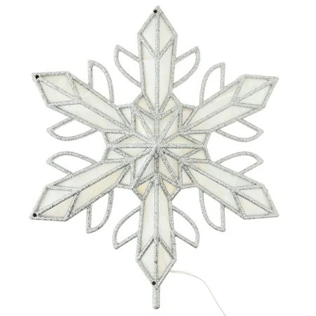 LED Snowflake Christmas Tree Topper, Silver, 15.75", by Holiday Time | Walmart (US)