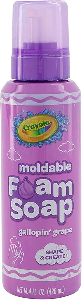 Crayola Moldable Foam Bath Soap 10oz. - Purple Gallopin' Grape Scented Bath Foam for Kids | Amazon (US)
