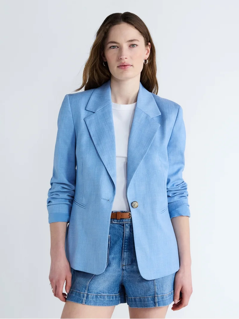 Free Assembly Women's and Women's Plus Single Breasted Blazer, Sizes XS-4X | Walmart (US)