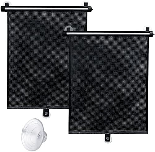 Sfee Car Window Shade for Side Windows, 2 Pack Car Sun Shade Retractable Window Shades for Car Bl... | Amazon (US)