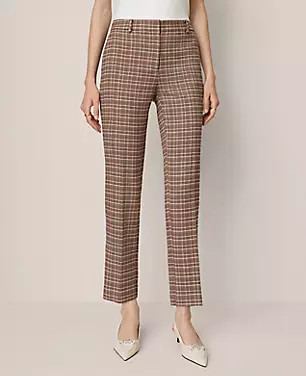 The Eva Ankle Pant in Houndstooth — Curvy Fit | Ann Taylor