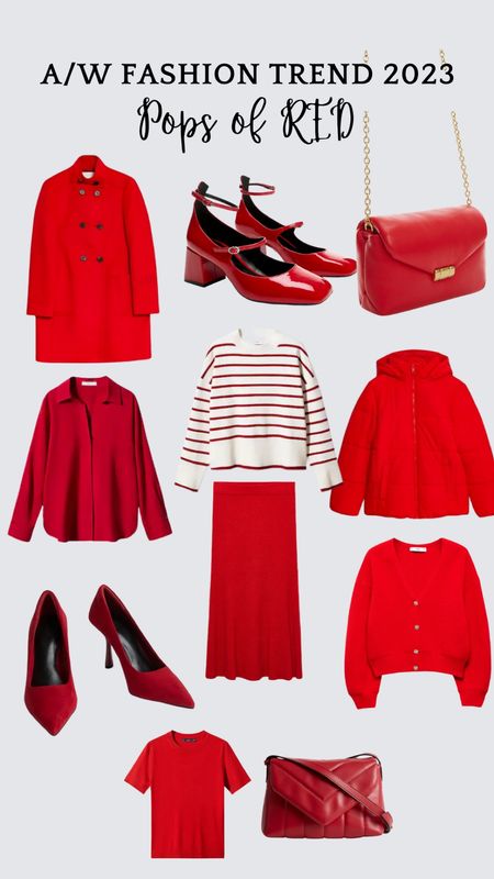 Autumn winter transitional wardrobe: pops of red. 

#LTKstyletip #LTKmidsize #LTKover40