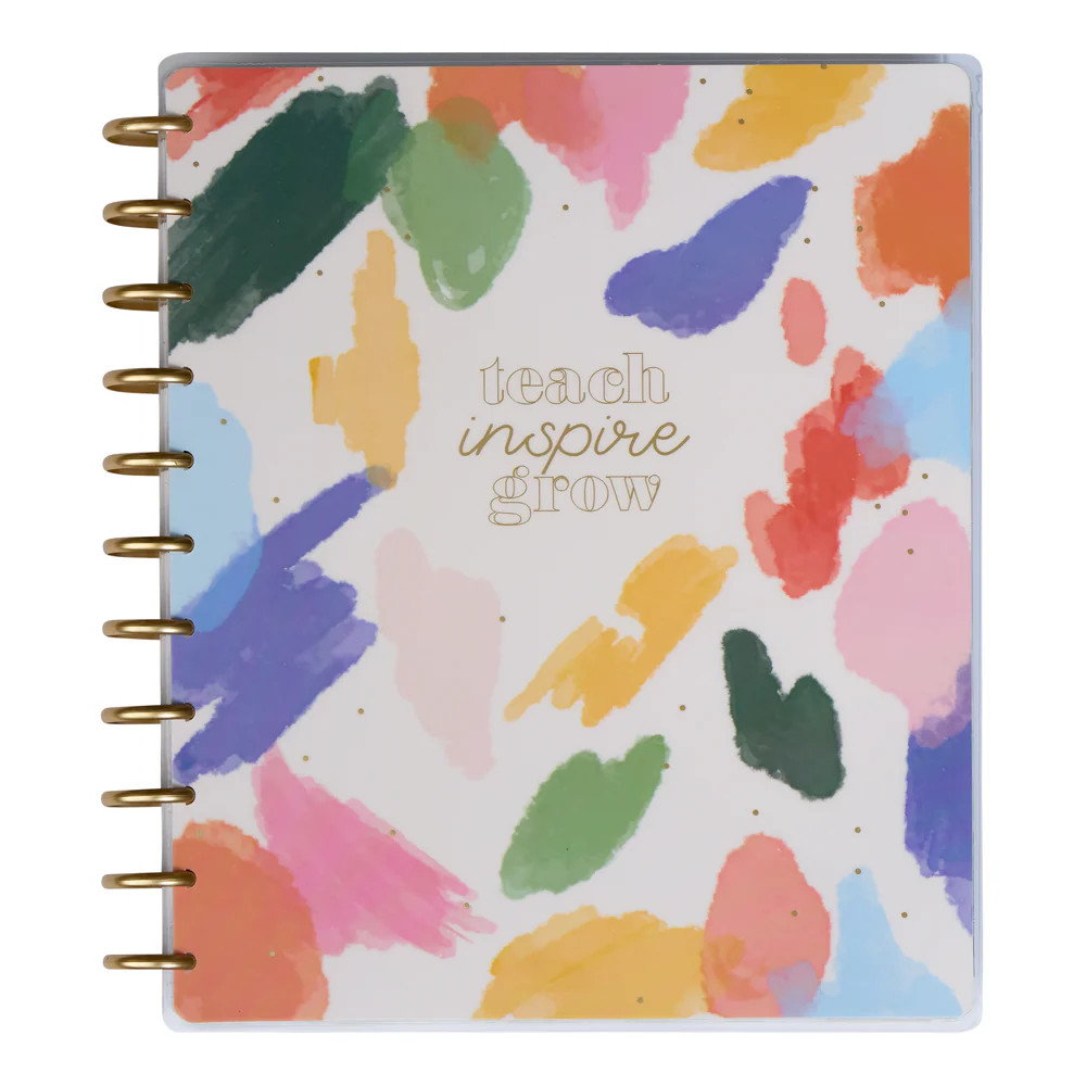 2024 Blooming Brush Teacher Happy Planner - Big Teacher Layout - 12 Months | Happy Planner