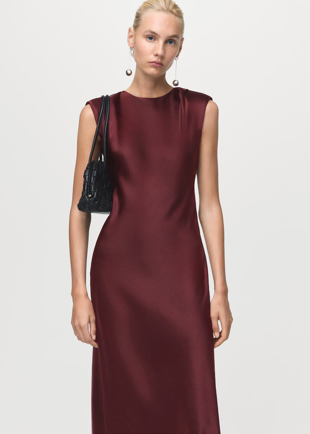 Tailliertes Satin-Kleid | Mango EU