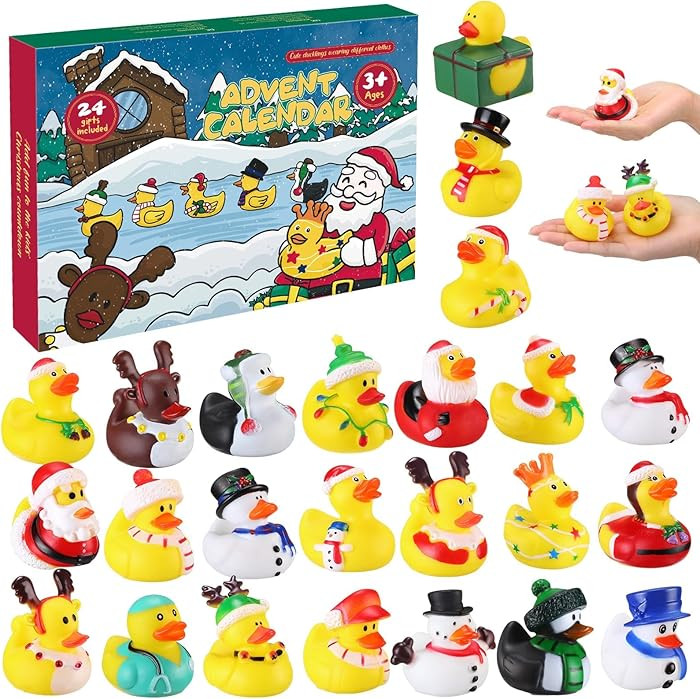 Advent Calendar 2025, 24 Days of Christmas Rubber Duck Set, Fun Toys For Boys, Girls, Kids And To... | Amazon (US)