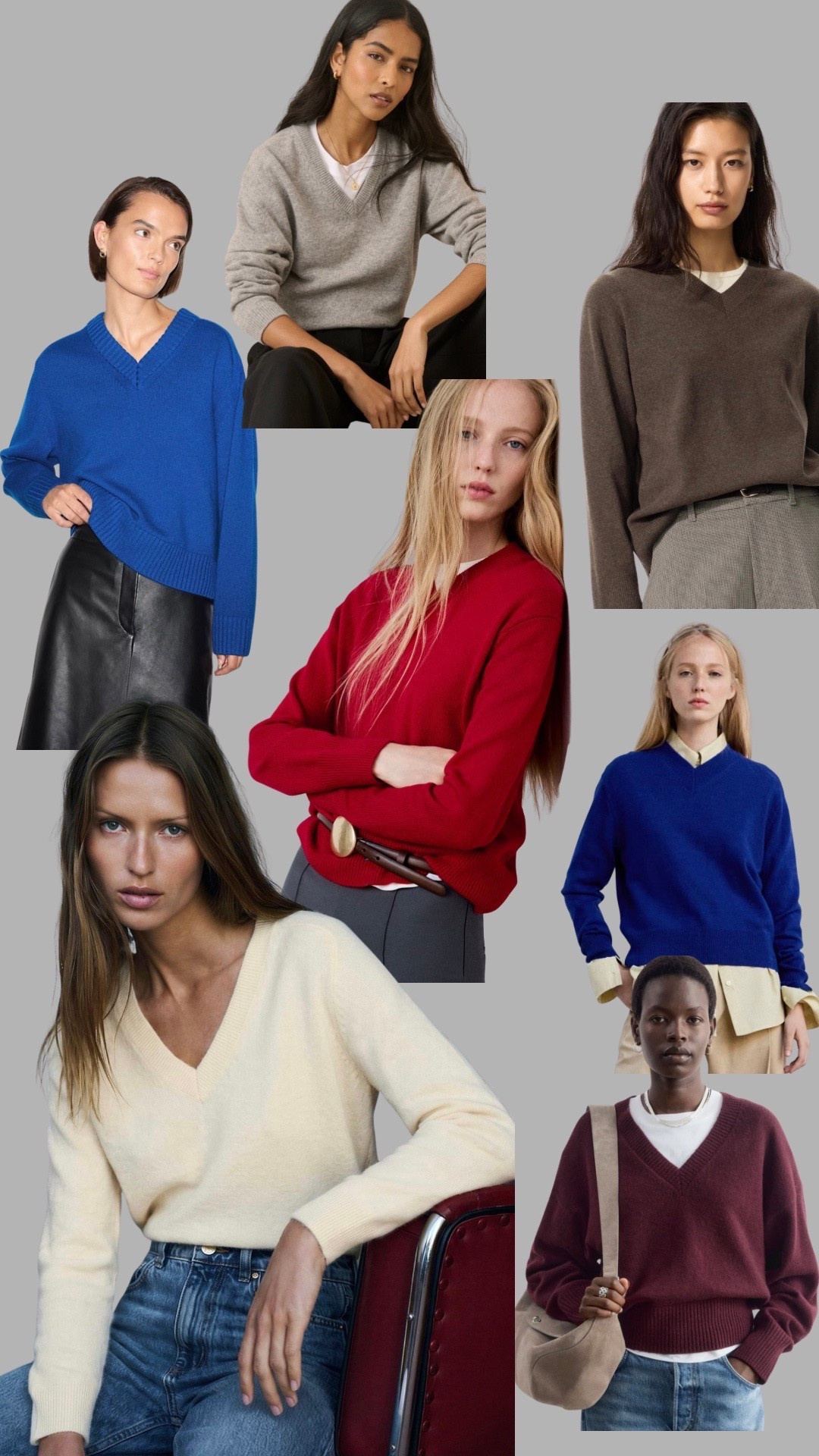 V neck jumpers are a great way to style your autumn. Just add a white tee and jeans for an effortless look.
Please note: The blue jumpers are linked but the images are different. The darker blue is the same as the red, the lighter blue shows grey xx

#LTKuk #LTKstyletip #LTKover50style