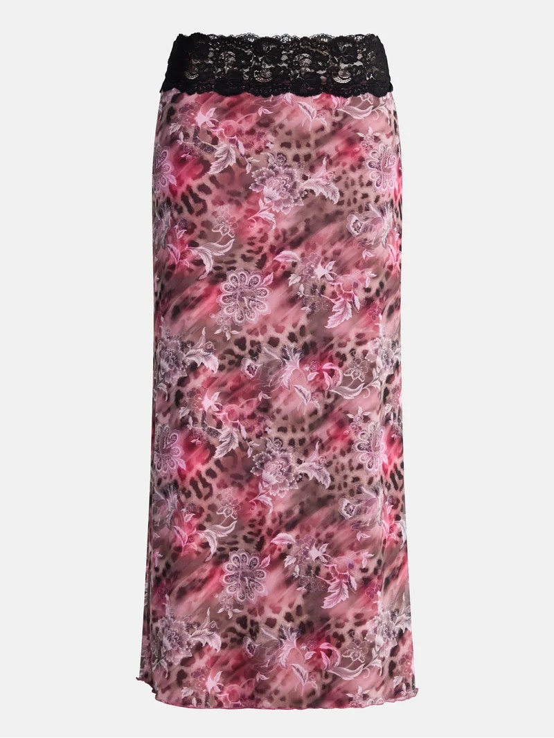 No Boundaries Mesh Maxi Skirt, Women\u2019s XXS-XXL | Walmart (US)