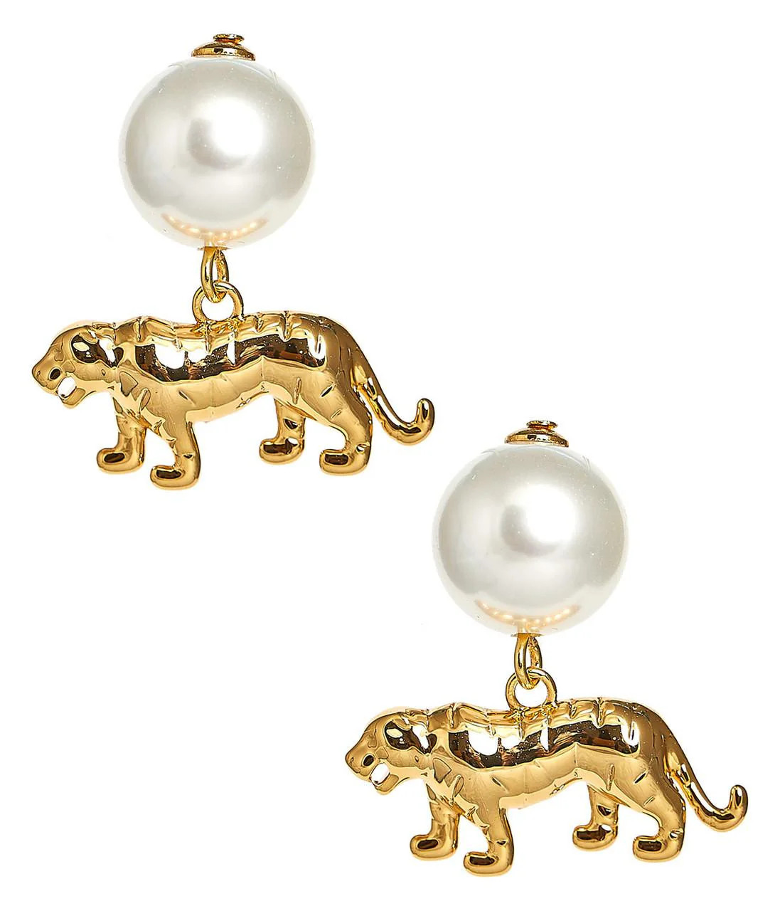 Textured Gold Brass Horsebit Dangle Earring | Lisi Lerch | Lisi Lerch Inc