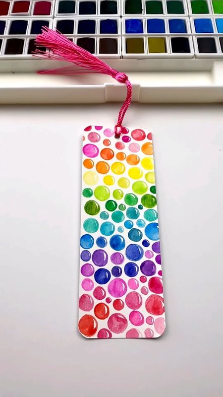 DIY Watercolor bookmark supplies