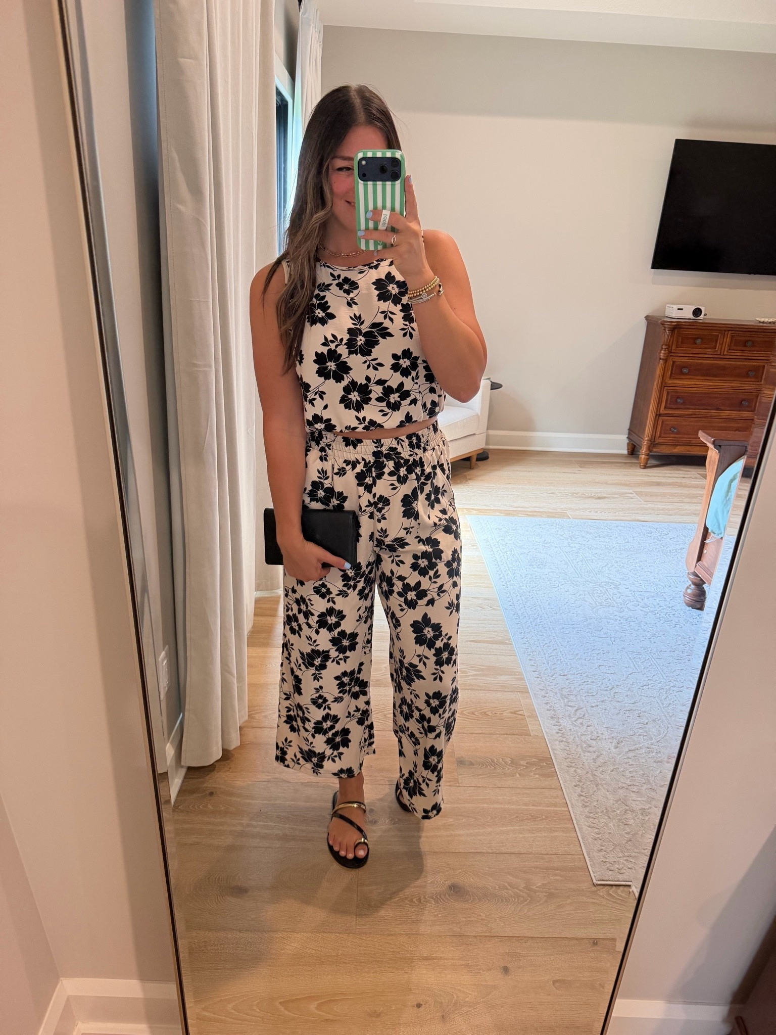 Love this set from Amazon! Lightweight to wear in summer but easy to layer a sweater or jacket for cooler weather