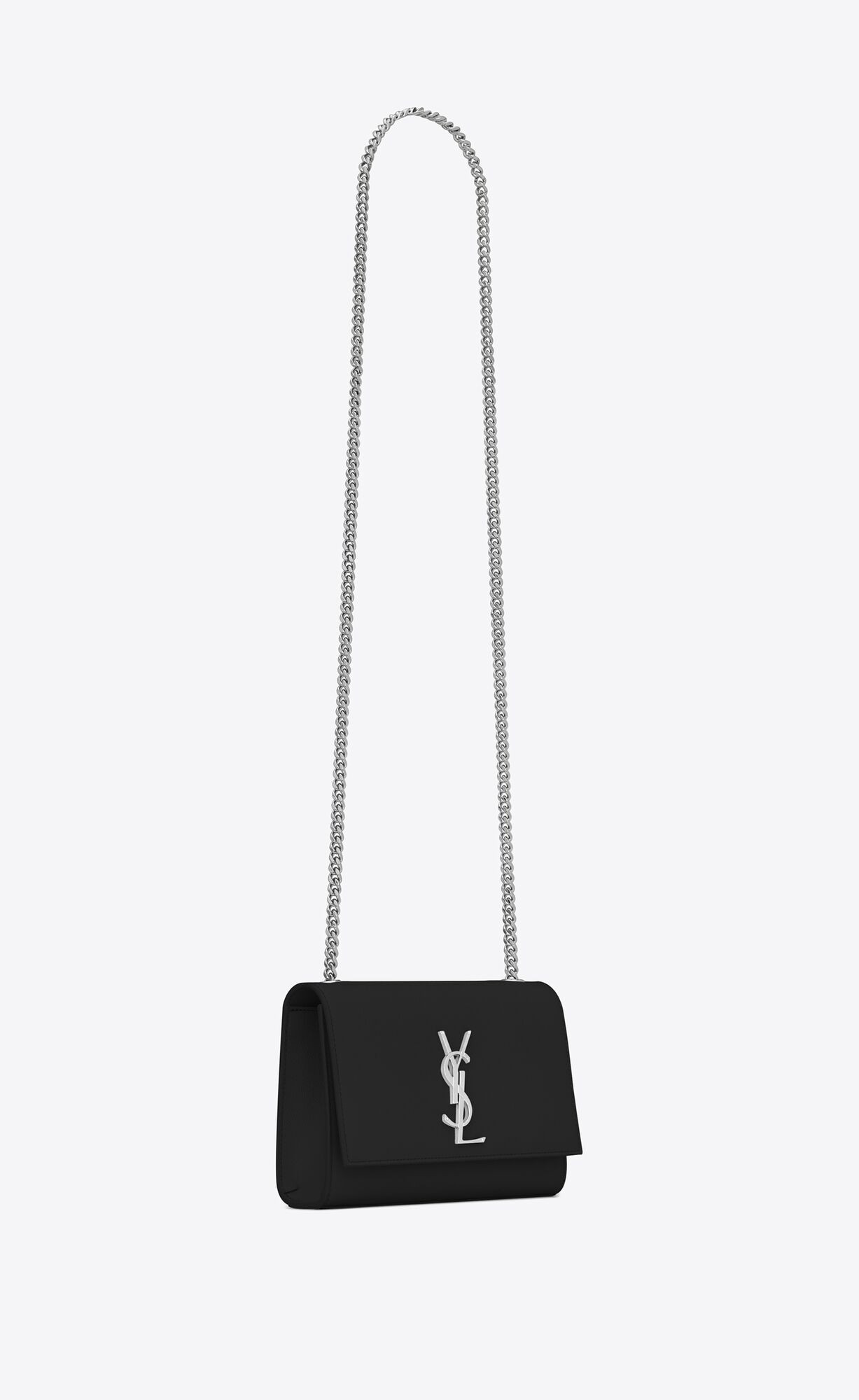 shoulder bag made with metal-free tanned leather and organic cotton lining, decorated with metal ... | Saint Laurent Inc. (Global)