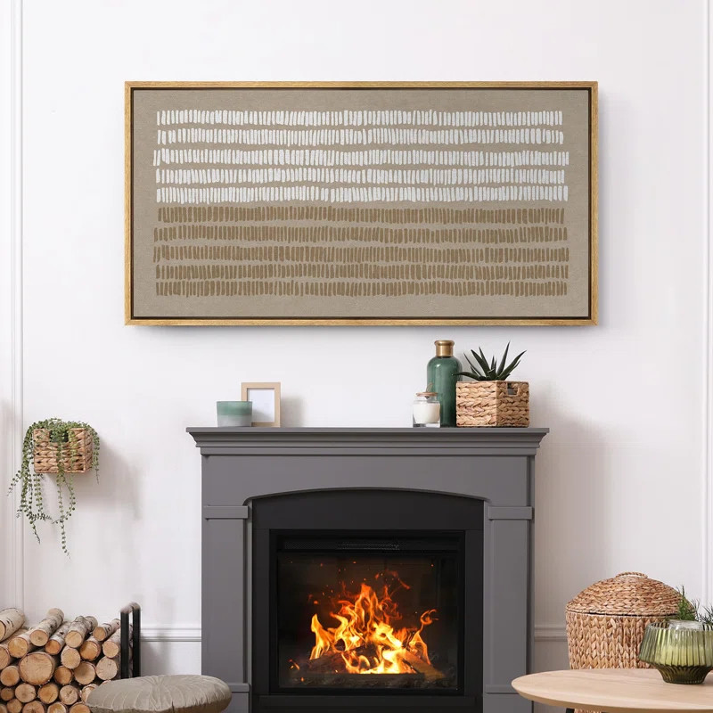 Modern Abstract Art with Textured Lines Modern Art | Wayfair North America