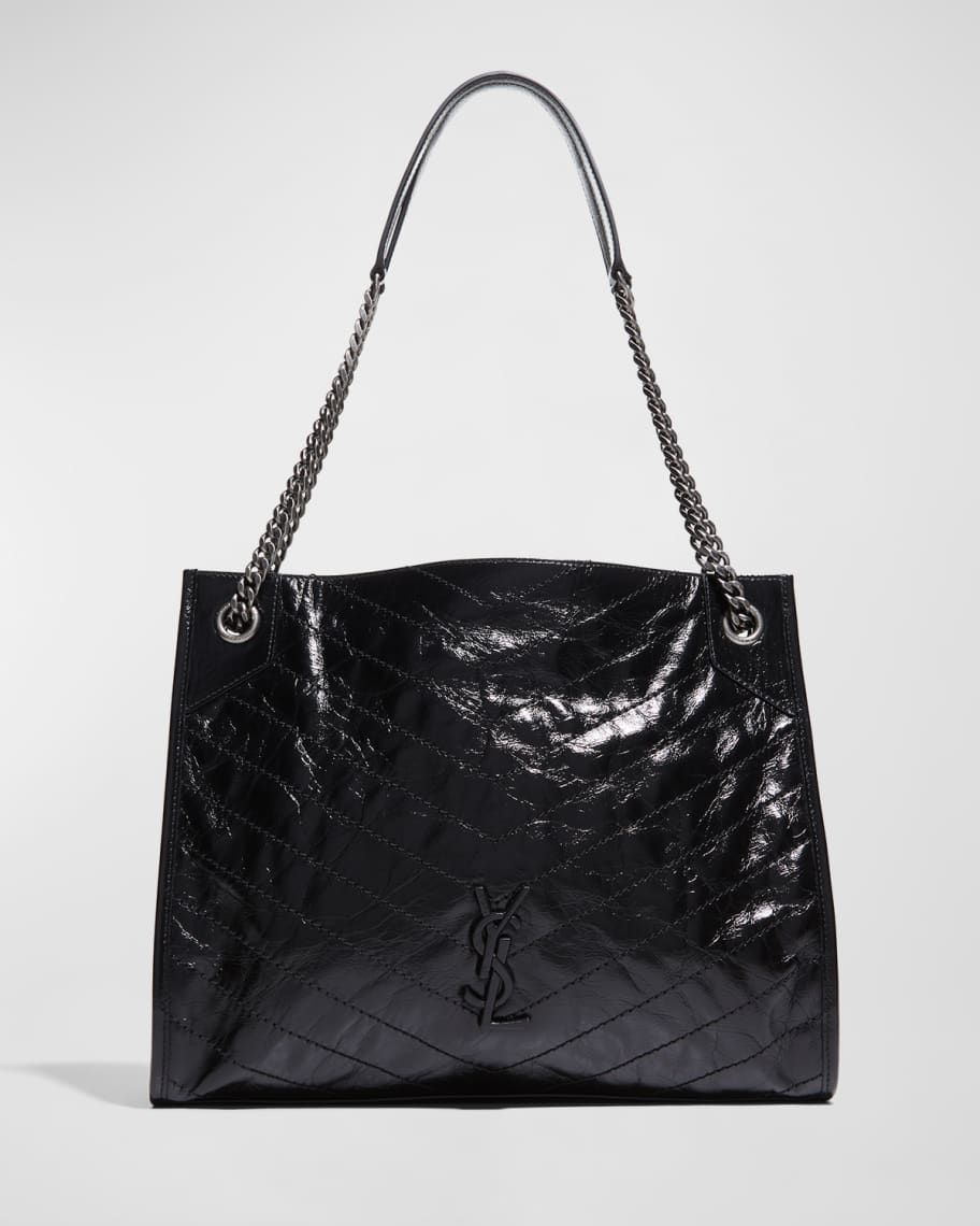 Saint Laurent Niki YSL Monogram Leather Shopping Tote Bag | Neiman Marcus