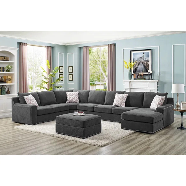Makah 166" Left Hand Facing Modular Sectional with Ottoman | Wayfair North America