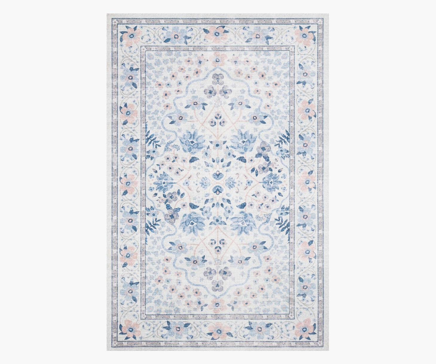 Palais Meadow Snow Printed Rug | Rifle Paper Co.