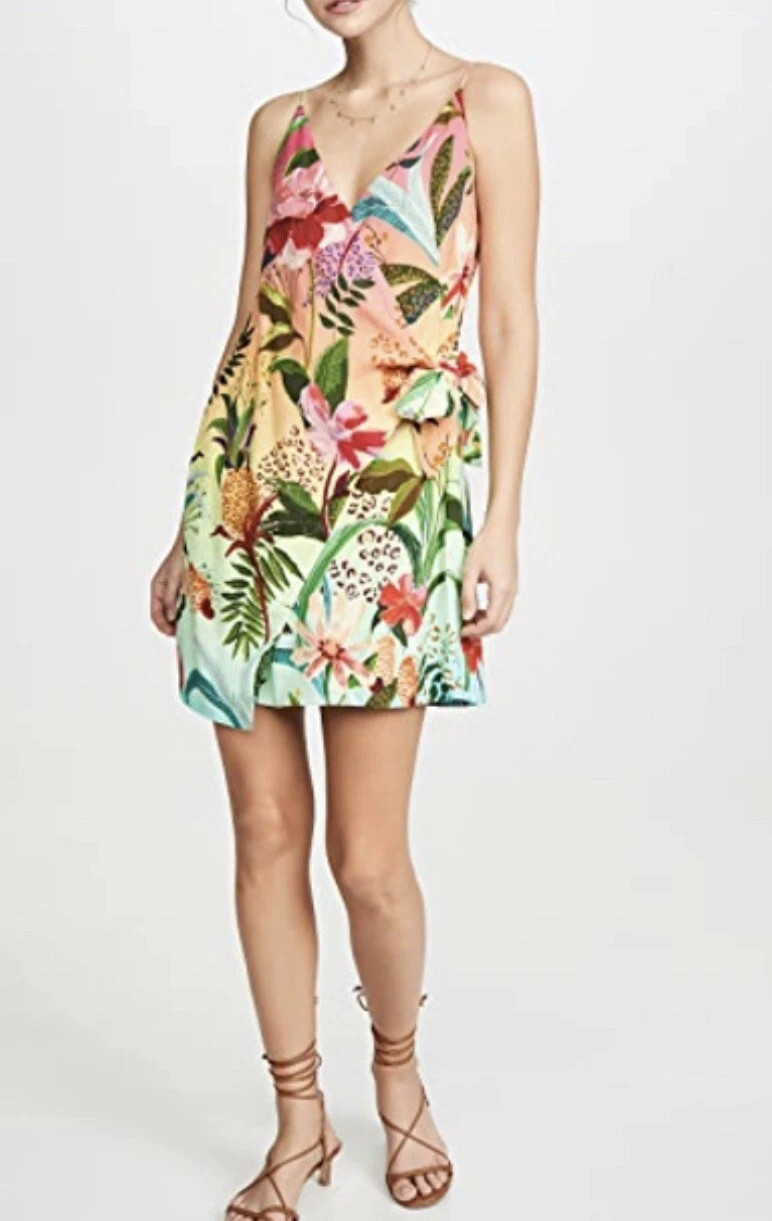 Farm Rio Amazonian Ombre Mini Wrap Dress S | eBay US