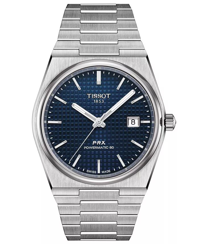 Tissot Men's Swiss Automatic PRX Powermatic 80 Stainless Steel Bracelet Watch 40mm - Macy's | Macy's