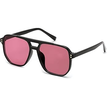 FEISEDY Retro Square Aviator Sunglasses Women Men 70s Vintage Trendy Plastic Frame Sun Glasses B2... | Amazon (US)