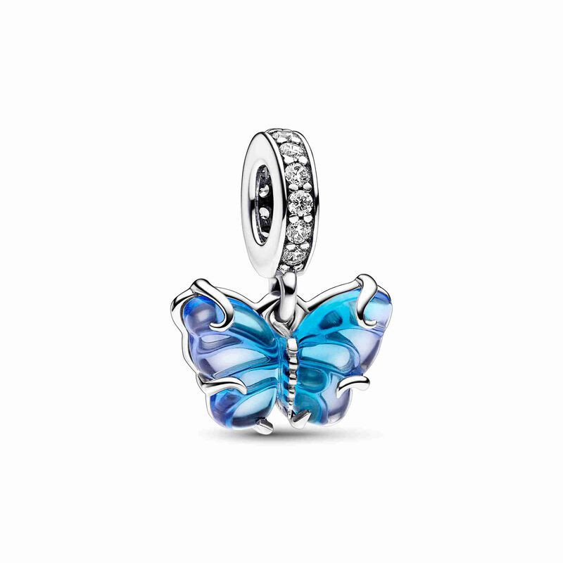 Pandora Blue Murano Glass Butterfly Dangle Charm | Ben Bridge Jeweler