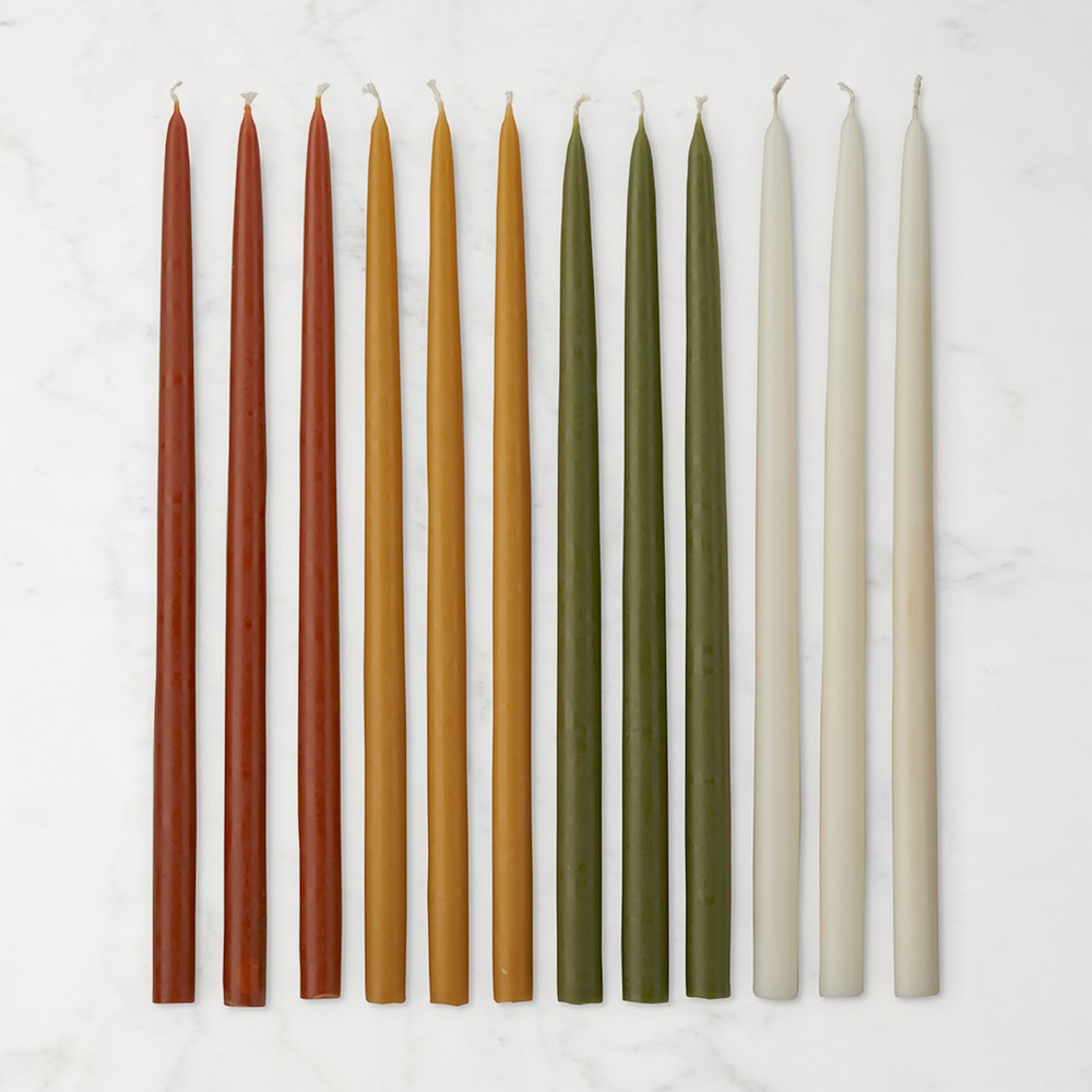 10" Fall Colored Tiny Taper Candles, Set of 12 | Williams-Sonoma