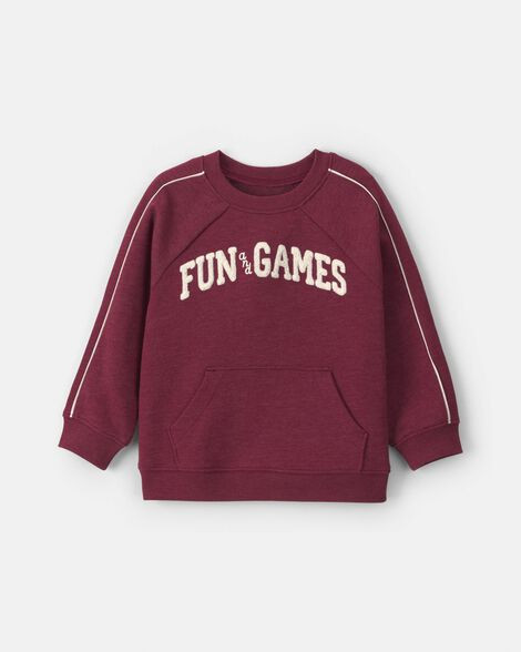 Toddler Boy 'Fun & Games' Pullover Sweatshirt - Burgundy | Carter's | Carter's Inc
