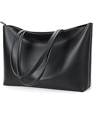 KALIDI Tote Bag Zipper Shoulder Bag Faux Leather Purses Satchel for Women Casual Handbag Work Dat... | Amazon (US)