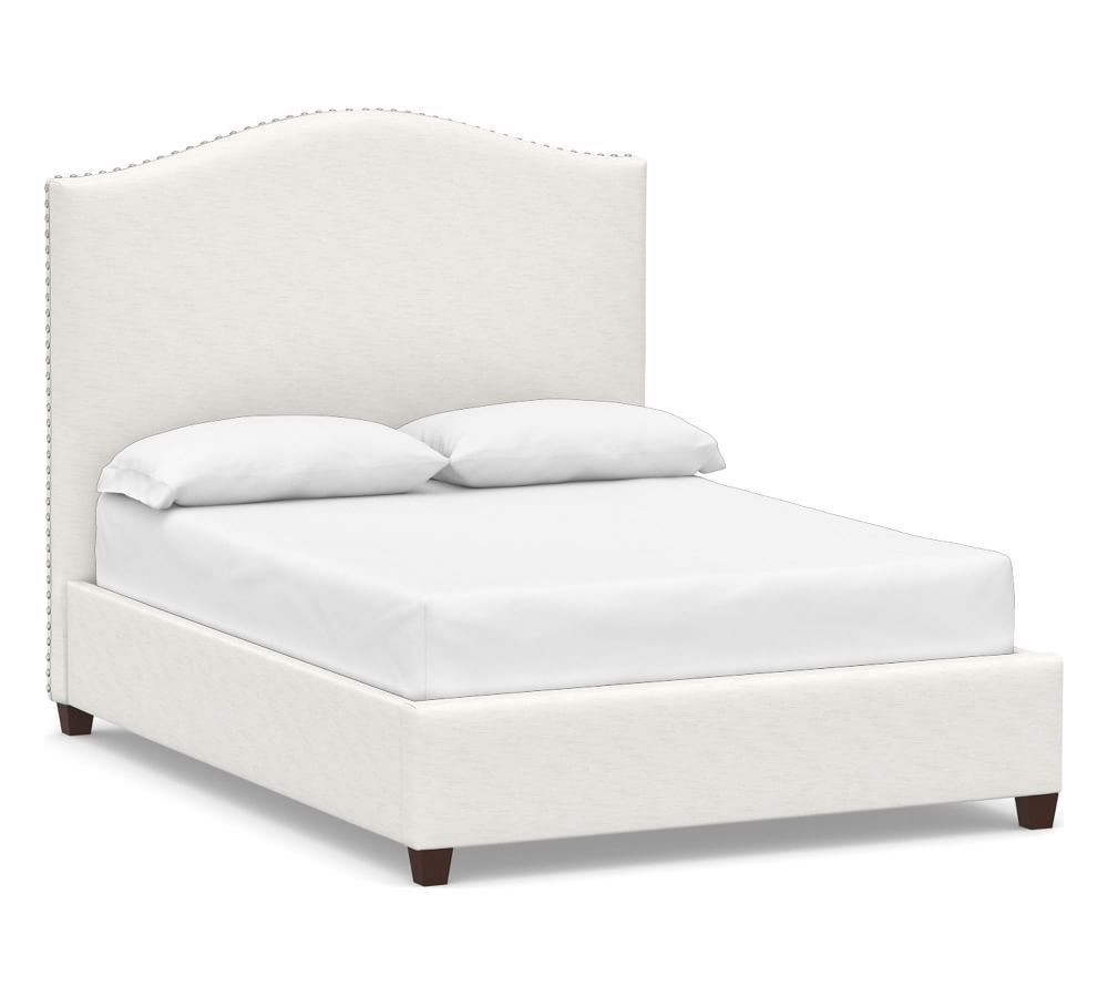 Raleigh Curved Upholstered Tall Bed | Pottery Barn (US)