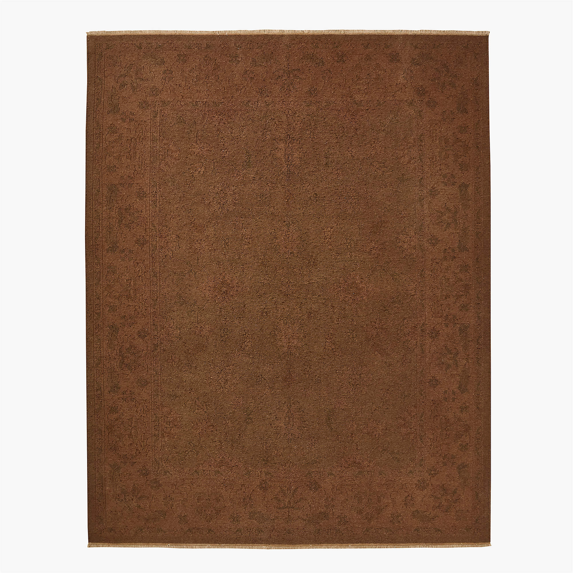 Cecile Brown New Zealand Wool Soumak Area Rug 6'x9' + Reviews | CB2 | CB2