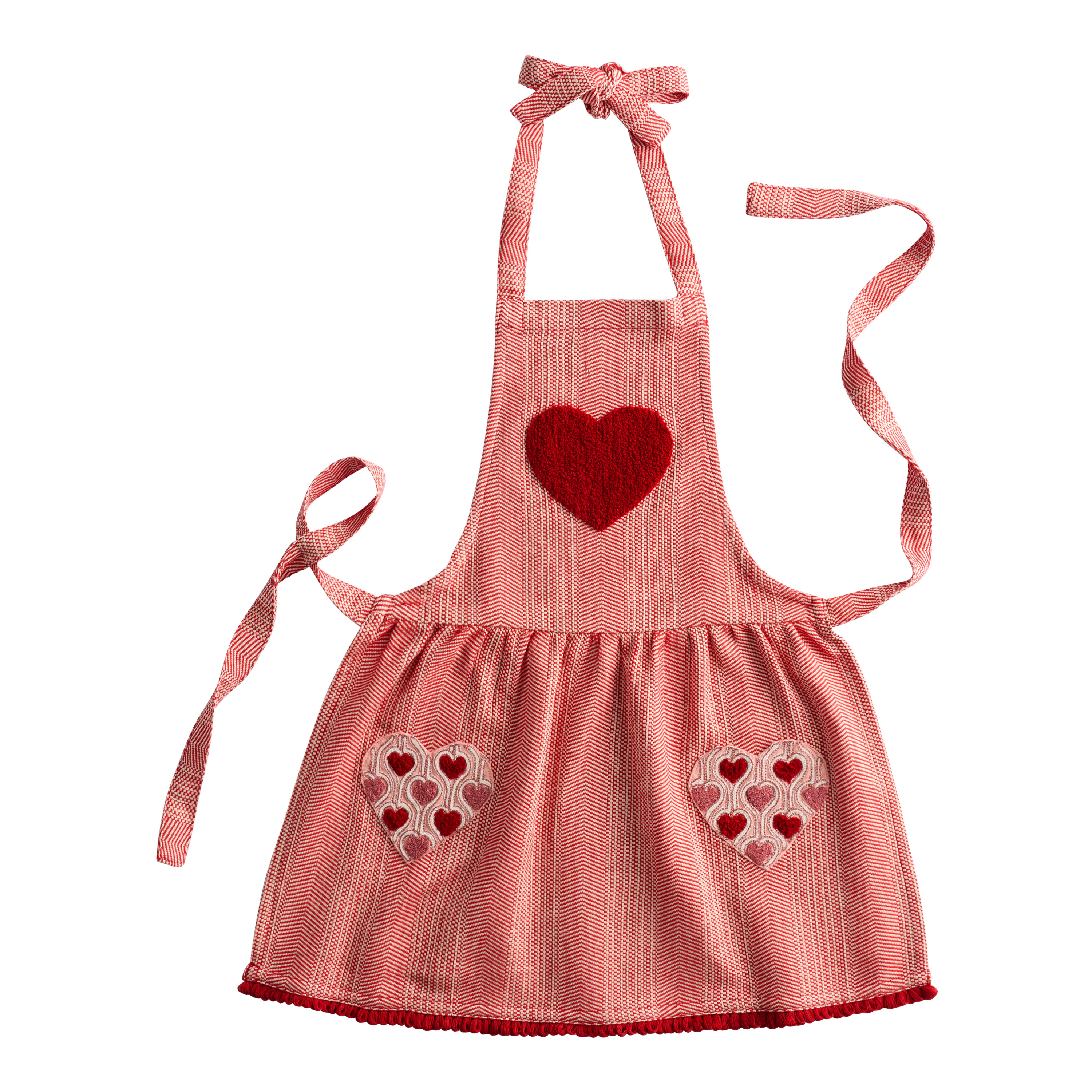 Kid's Red and White Heart Apron | World Market