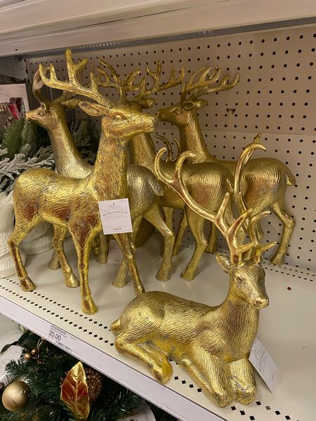 Gold reindeer gold deer decor at Target! Christmas decor!! 
