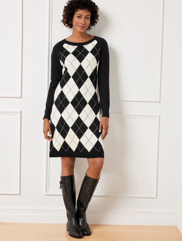 Long Sleeve Sweater Dress - Argyle | Talbots