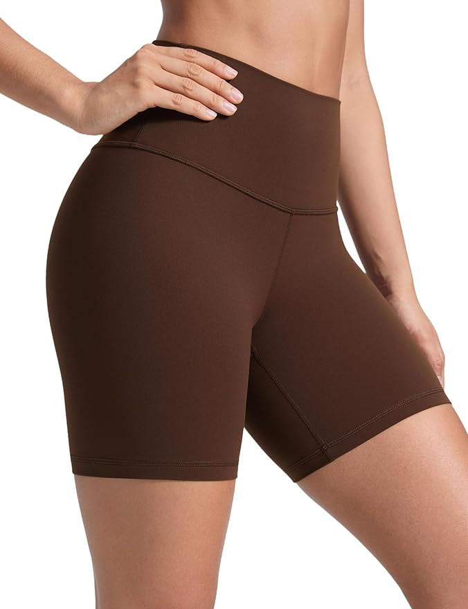 CRZ YOGA ButterLuxe Biker Shorts 6" - High Waisted Workout Running Volleyball Spandex Yoga Womens | Amazon (US)