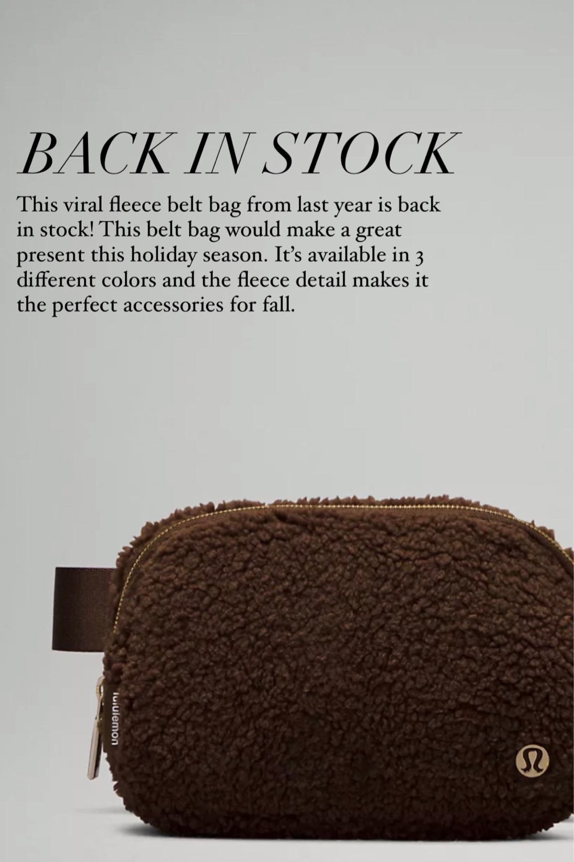 This viral belt bag is currently in stock! Would make a great Christmas gift this holiday season! StylinByAylin 

#LTKGiftGuide #LTKfindsunder100