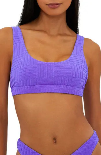 Beach Riot Peyton Ribbed Bikini Top in Ultra Violet at Nordstrom Rack, Size Large | Nordstrom Rack