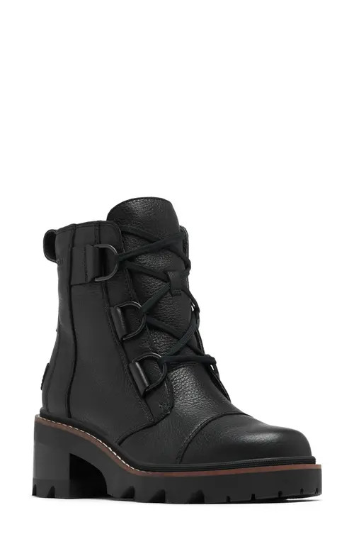 SOREL Joan Now Lace-Up Boot in Black/Black at Nordstrom, Size 10.5 | Nordstrom