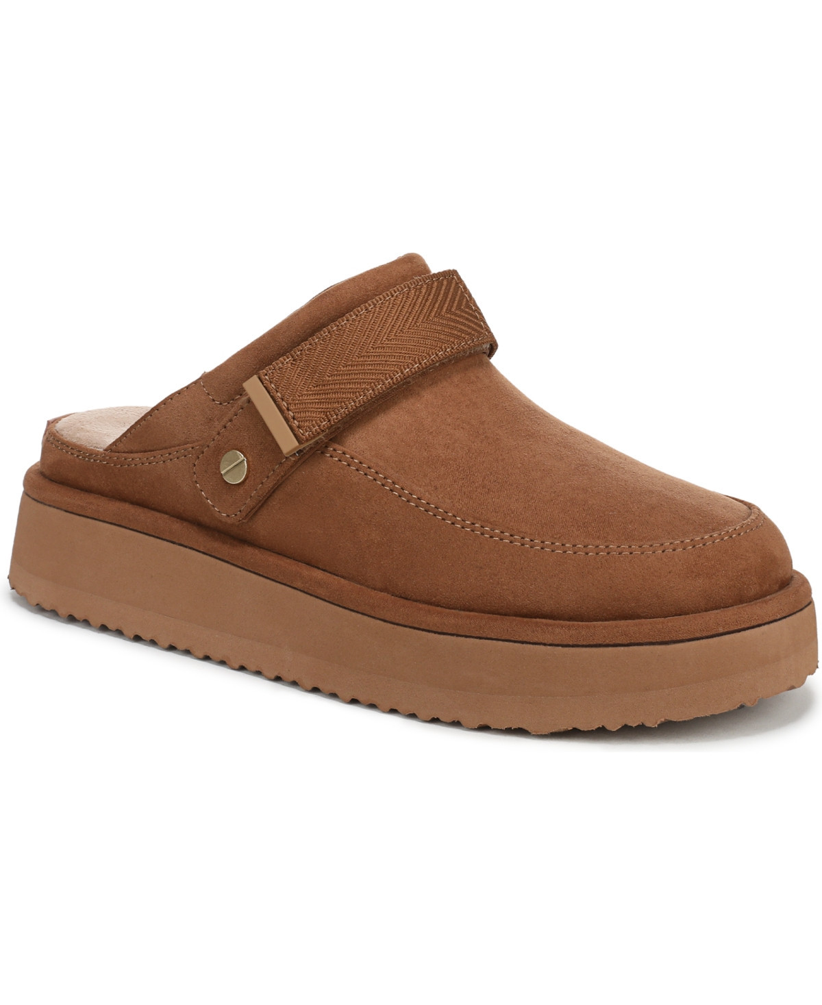 Dr. Scholl's Women's Chill Time Round Toe Platform Mules - Praline Microfiber | Macy's