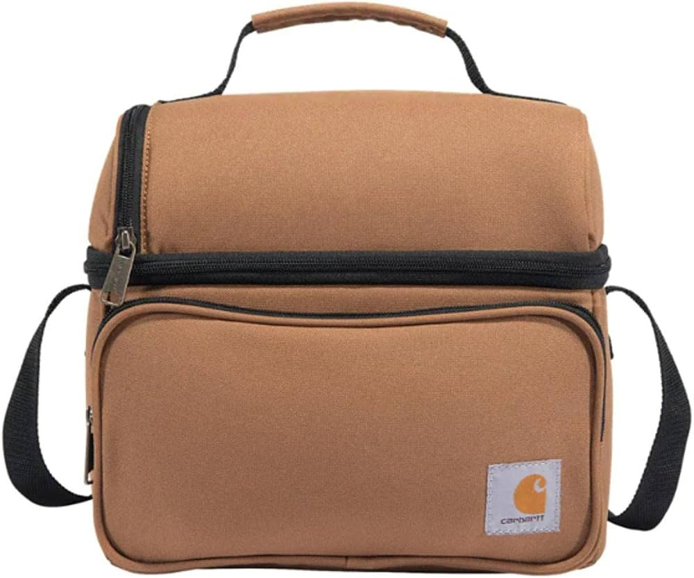 Carhartt Unisex Insulated 12 Can Two Compartment Lunch Cooler Brown One Size | Amazon (US)