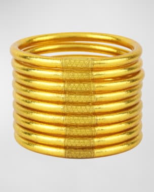 Gold All-Weather Bangles, Size S-L, Set of 9 | Neiman Marcus