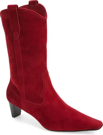 Jeffrey Campbell Mulhall Western Boot in Natural Suede at Nordstrom, Size 5 M | Nordstrom