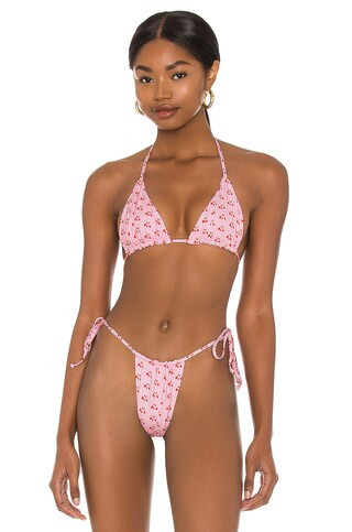 Frankies Bikinis Tia Bikini Top in Baby Berry from Revolve.com | Revolve Clothing (Global)