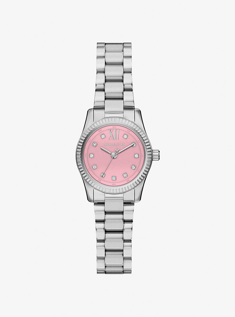 Petite Lexington Pavé Silver-Tone Watch | Michael Kors US