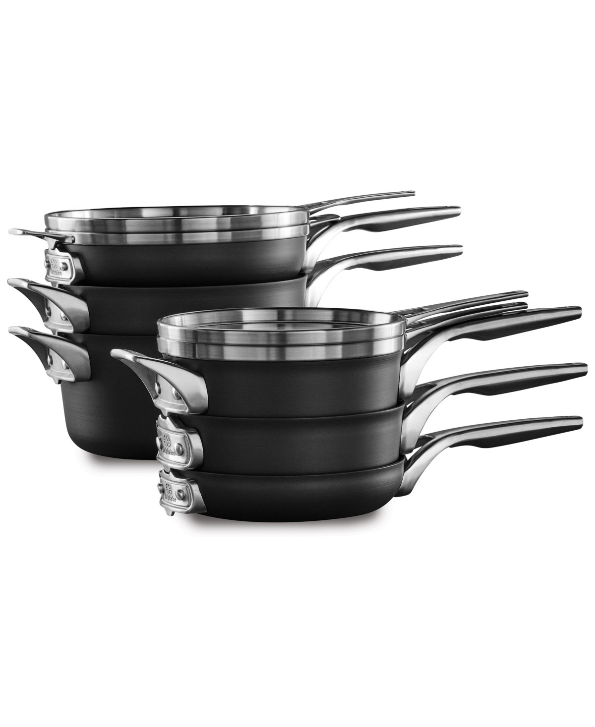 Calphalon Premier Space-Saving Hard-Anodized 10-Pc. Nonstick Cookware Set | Macys (US)