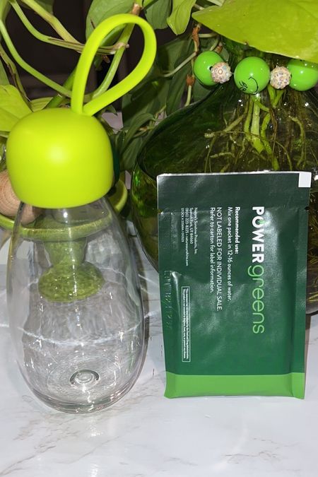 Small lime green water bottle and power greens 

#LTKhome #LTKfitness #LTKbeauty