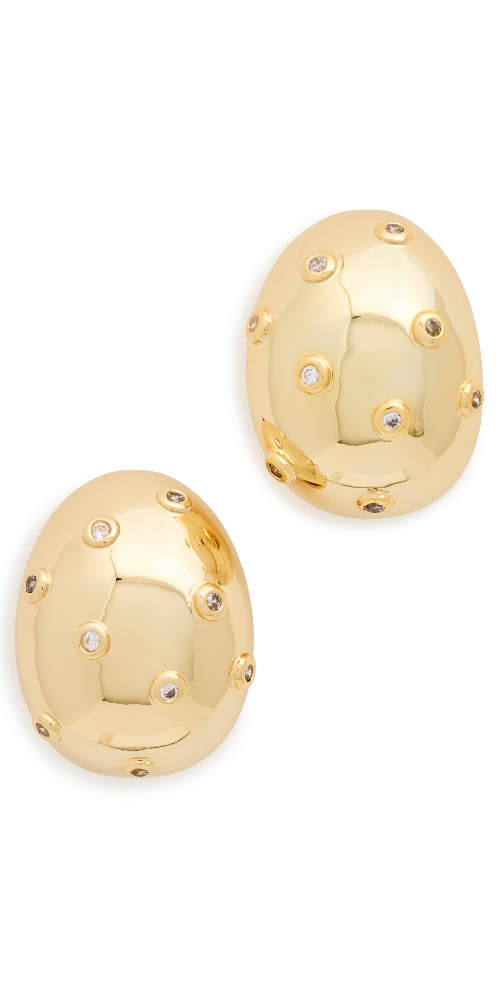 Luv Aj Pave Molten Studs Gold One Size | Shopbop