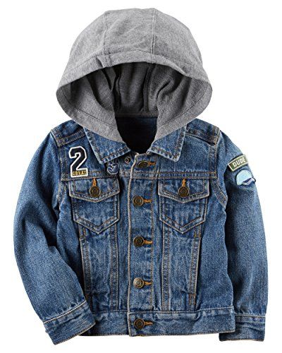 Carters Toddler Boys Hooded Denim Jacket (4T) | Amazon (US)