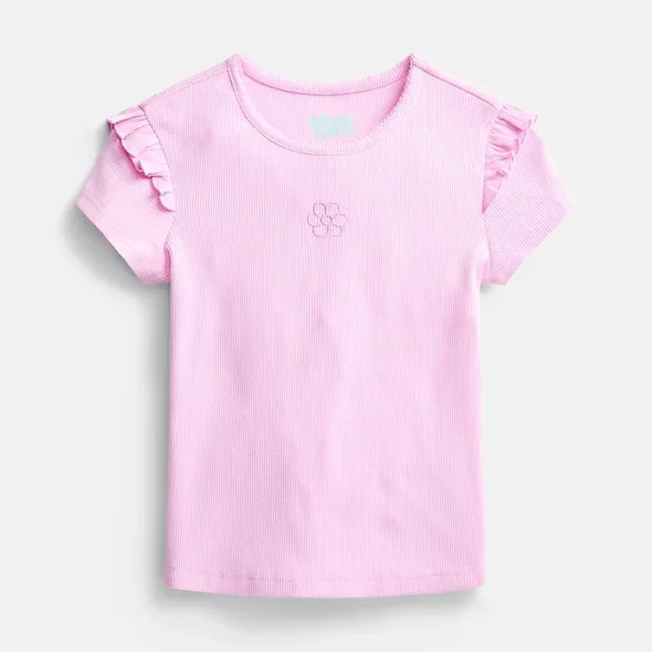 Wonder Nation Little Girls Baby Tee with Ruffle Sleeves product image from the verified GPgrows LTK collection