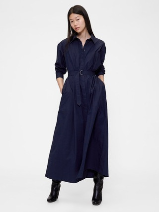 GapStudio Poplin Belted Maxi Shirtdress | Gap (US)