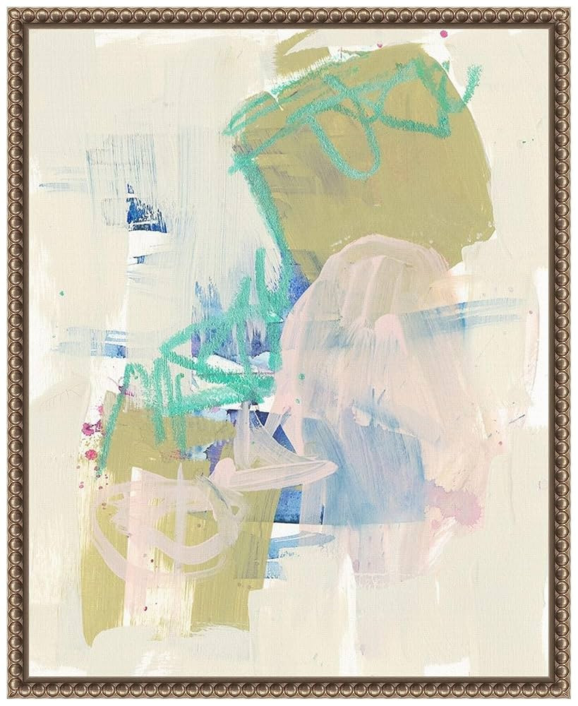 Amanti Art Framed Canvas Wall Art 20x16 Balancing Pastels I by Jennifer Goldberger, Framed Wall A... | Amazon (US)