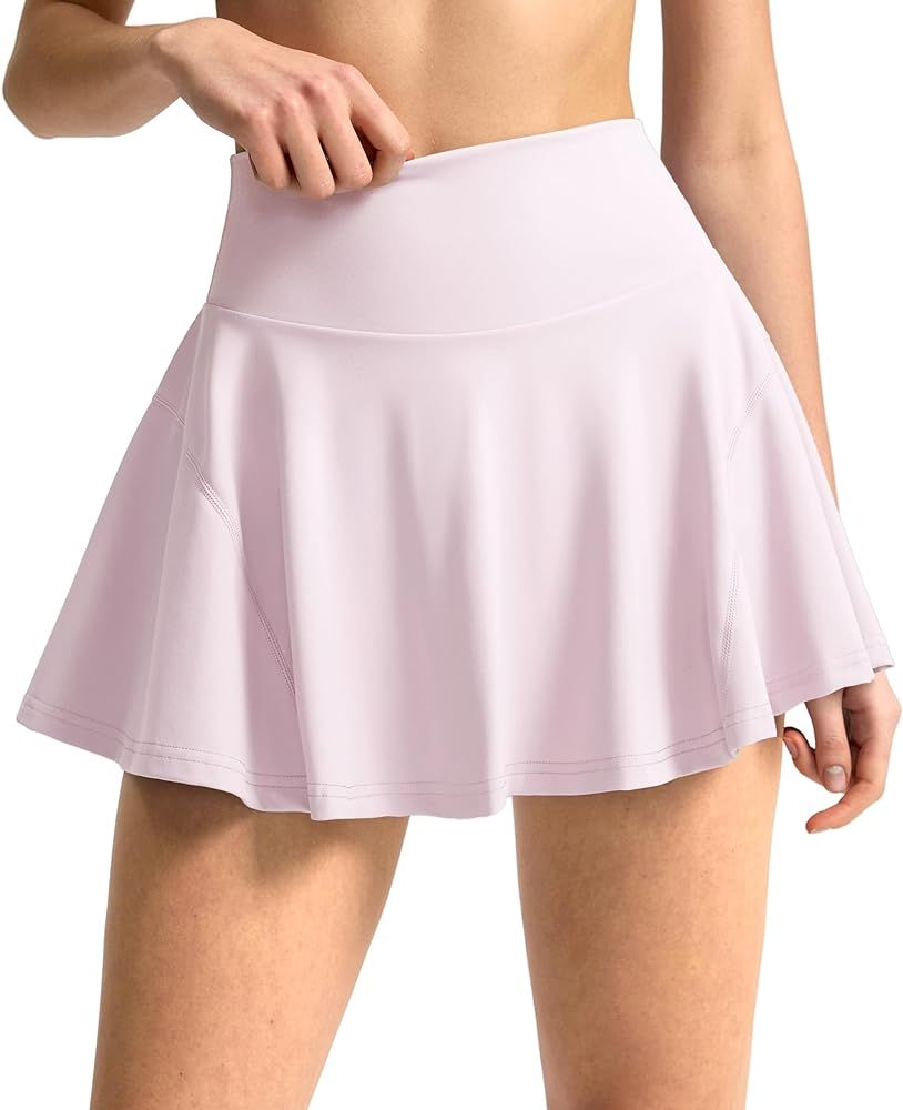 SANTINY Pleated Tennis Skirts for Women with Pockets Women's High Waisted Running Workout Athleti... | Amazon (US)
