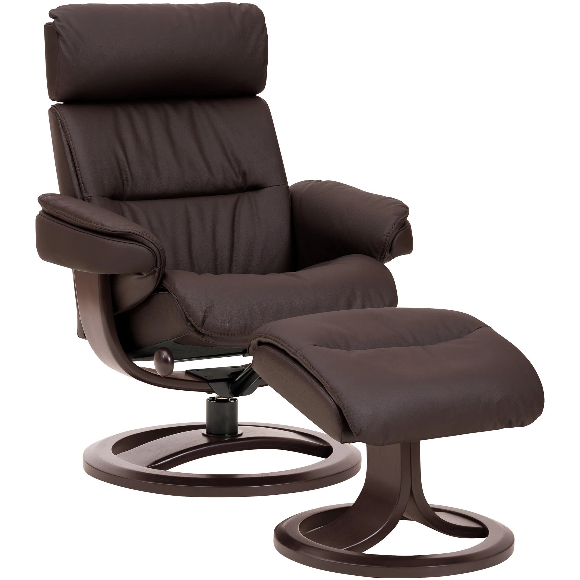 IMG | Nordic Lounger with Ottoman | Chocolate | Slumberland Furniture